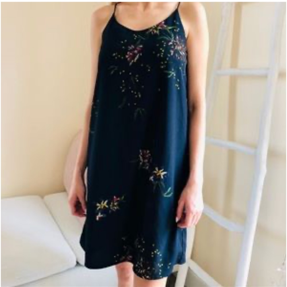 Dalia fully lined spaghetti strap sheath dress. Size Medium.